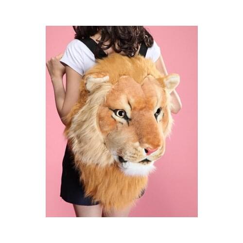 Fashion Tiger Head Bag Knapsack Lion Backpack White Backpack Tiger Head Bags