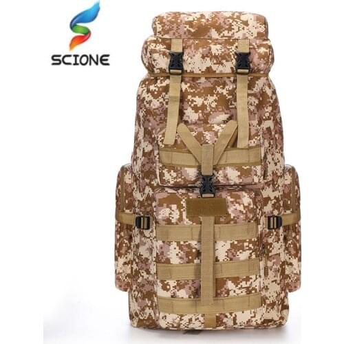 Mens Military Mountaineering Bag Tactical Camping Training Hiking Waterproof Backpack Outdoor Sport Travel Camouflage Rucksack