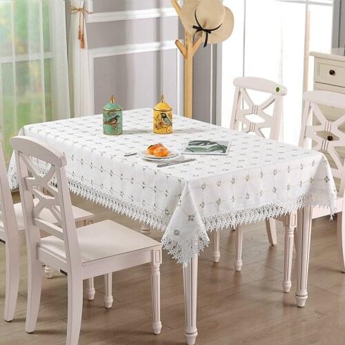 2020 New European Style Luxury Lace Table Cloth Net Red Round Table Cover Towel Tablecloth Disposable Dust Cover