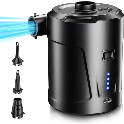 NEW-Electric Air Pump Portable Wireless Air Pump Inflatable Mattress Pump Inflator&Deflator Pool Pump for Camping Boats