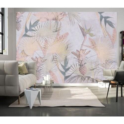 Paint Spike Leaf Plant Wallpaper Mural for Living Room Sofa Backaground 3d Photo Mural 3d Wall Mural Wall paper