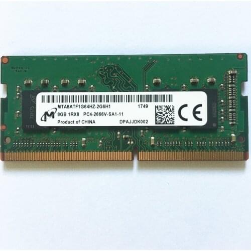 Micron ddr4 rams 8gb 2666MHz laptop memory 8GB 1RX8 PC4-2666V-SA1/SA2-11 DDR4 2666 8GB Laptop RAM ddr4 memory full compatible