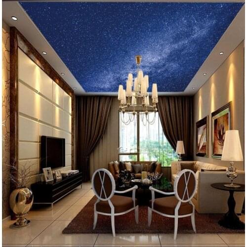 Custom Murals 3D ceilings Photo Background Ceiling Mural Wall Papers Home Decor Beautiful star ceiling