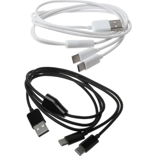 Portable USB 2.0 Type A Male To Dual Type C Male Splitter Y Charging Data Cable for samsung S10 S9 S8 A50 for xiaomi 9 8