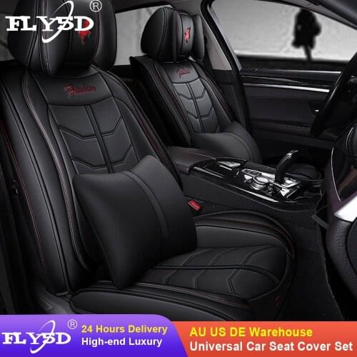 Luxury Full Coverage PU 6D Leather Car Seat Cover Kits Universal Auto Protector Cushion Interior Car Accessories For Toyota VW