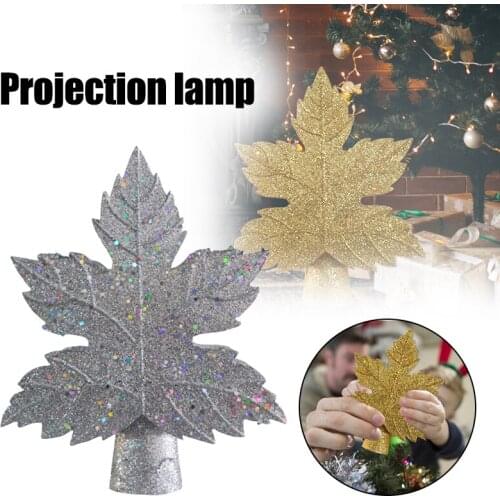 Christmas Decoration Christmas Tree Topper Lighted With Led Beautiful Rotating Snowflake Projector For Home Decoration Navidad