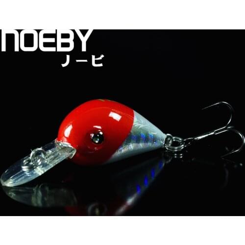 NOEBY 1 Pcs Fishing Lure 25mm/2.5g 0-0.8m Sinking Super Crankbait Lures Carp fishing VMC Treble Hooks Hard Baits NBL 9065