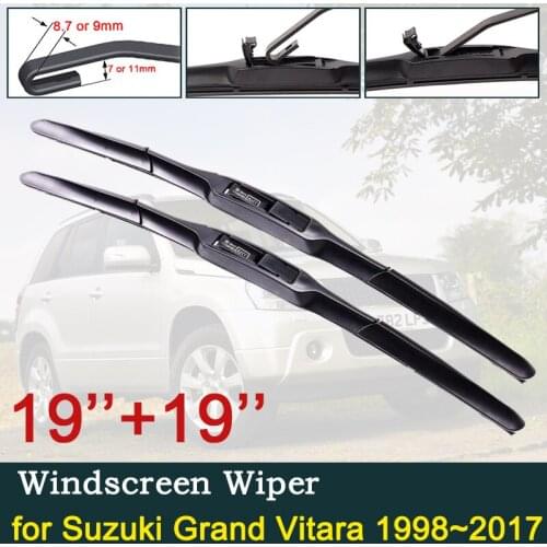 Car Wiper Blades for Suzuki Grand Vitara 1998~2017 Front Windscreen Wipers Car Accessories Stickers 1999 2010 2011 2012 2013