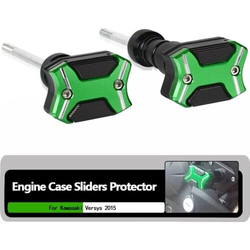 With logo Motorcycle Frame Crash Pads Engine Case Sliders Protector Anti-drop ball Falling Protector FOR Kawasaki Versys 2015