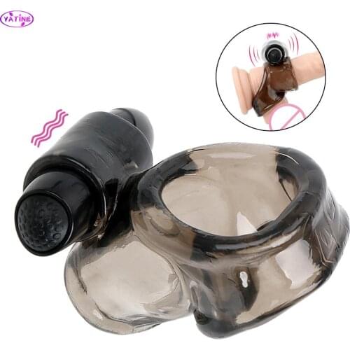 Strapon Vibrators Penis Ring Sex Toys For Men Cock Stretcher Couple Tools Women Clitoris Stimulator Erotic Adult Products Shop