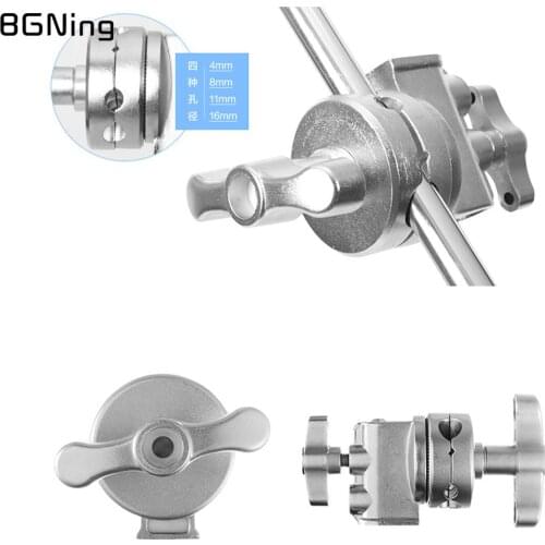 Heavy Duty Stainless Steel Video Stand Grip Head Clip for DSLR Camera C-Light Mount Support Clamp Bracket Photo Studio Accessory