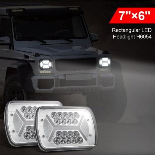500W 5x7 Inch Led Headlights 7x6 LED Sealed Beam Headlamp With High Low Beam H6054 6054 6000K 50000LM Led Headlight For Jeep