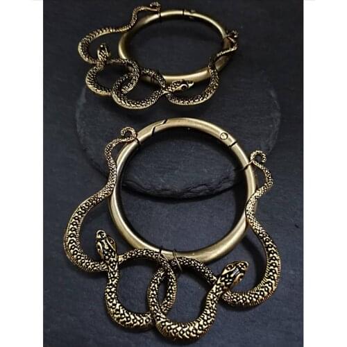 Snake Hoop Earweights |Unisex Jewelry,Punk Jewelry,Large Hoop Earweights