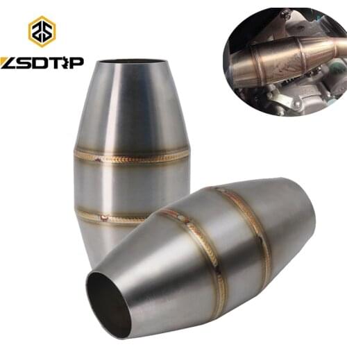 ZSDTRP 45mm Motorcycle Exhaust Pipe Muffler Expansion Chamber Refit Exhaust Pipe Back Pressure Core Silencer DB Killer