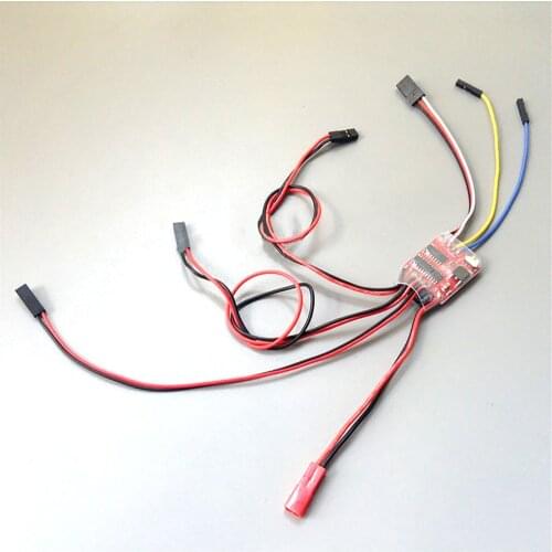 1.8A 3CH Dual-way Brushed ESC 5V 1.5A BEC Electric Speed Controller Brushed ESC for 35:1 RC Tank Turret Rotation Upgrade Parts