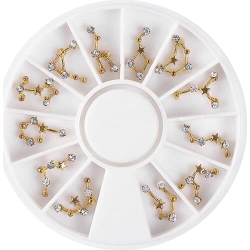 12pcs 3D Nail Ornaments DIY Acrylic UV Gel Nails Glitters Jewelry Accessory