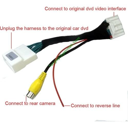 Car Screen Rear View Camera Reversing Video Adapter Wire For Mazda CX-5 CX 5 CX5 2015 2016