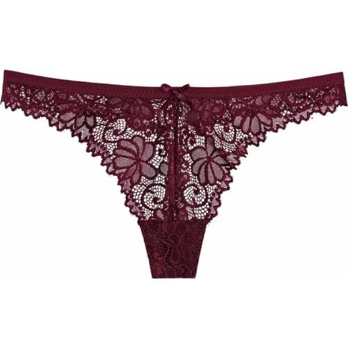 3Pcs G-strings Hollow Sexy Lace Women Thongs Temptation Hot And Charming Girl Underwear Comfortable Breathable Female T-back
