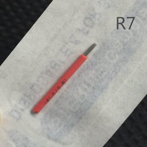 50pcs Shading R7 LINER Microblading Needles Manual Needles for Fog Eyebrow Microblading Round Needles for Permanent Makeup