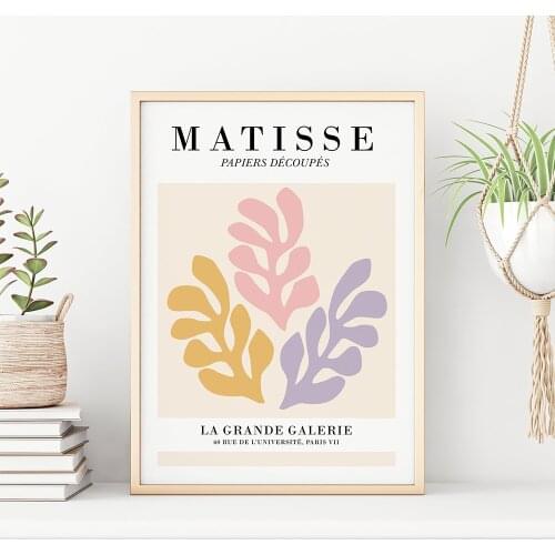 Abstract Matisse Floral Leaf Plant Vase Wall Art Canvas Painting Nordic Posters And Prints Wall Pictures For Living Room Decor