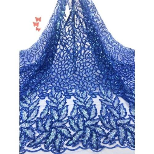 African lace fabric 2021 high quality lace bride French sequin Ghana lace fabric, Nigeria party dress FJ36981