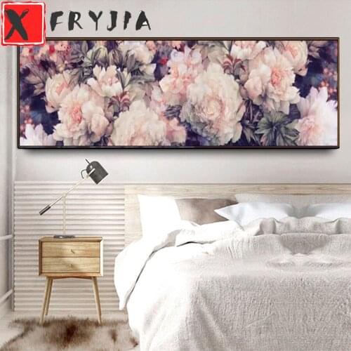 Diamond Embroidery Pink Peony 5D Diy Full Diamond Painting Cross Stitch Crystal square Round Diamond Mosaic Pictures Home Decor