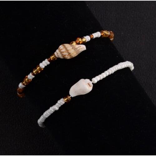 Fashion Colorful Beads anklet Cowrie Shell Anklets for Women Bracelet on The Leg Gold Silver Color boho Ankle Chain Foot Jewelry