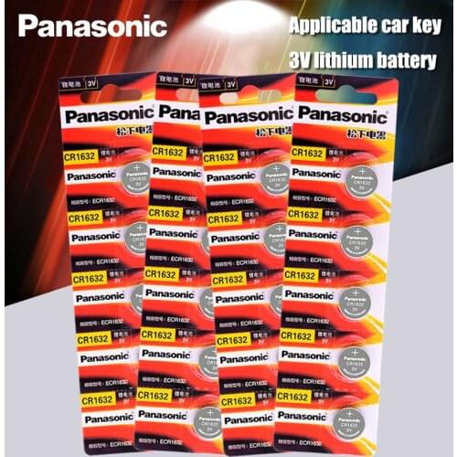 20pcs Panasonic cr1632 button cell coin battery 3v watch remote control car keys DL1632 ECR1632 GPCE1632 lithium battery