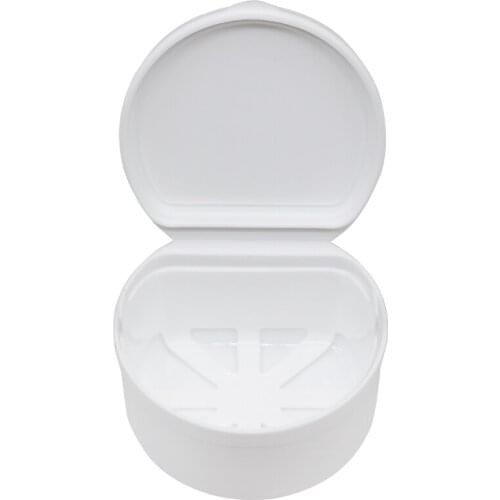 Denture False Teeth Storage Box Case With Filter Screen Oral Tooth Care Denture Bath Box Plastic Dental With Tray Cleaner Tool