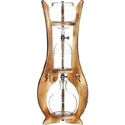 Doulbe valve ice drip coffee maker/dutch coffee brewer coffee maker/ice drip cold brewer/drip cafe maker 600cc ,wood pillar