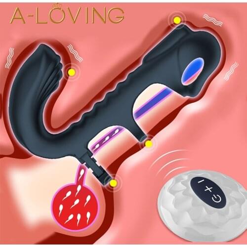 Remote Control Dual Penis Ring Vibrator Massager Stretchable Silicone Cock Ring With Clitoral Stimulator Sex Toys for Men Couple