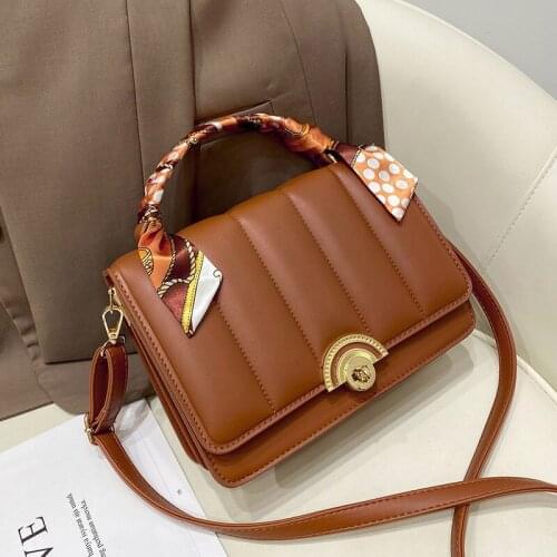 Elegant Female Ribbon Tote Bag 2021 New High-quality PU Leather Womens Designer Handbag High Capacity Shoulder Messenger Bag