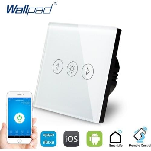 EU Dimmer WIFI Control Touch Switch Wallpad Wall Switch Crystal Glass Panel Smart Home Alexa Google home IOS Android