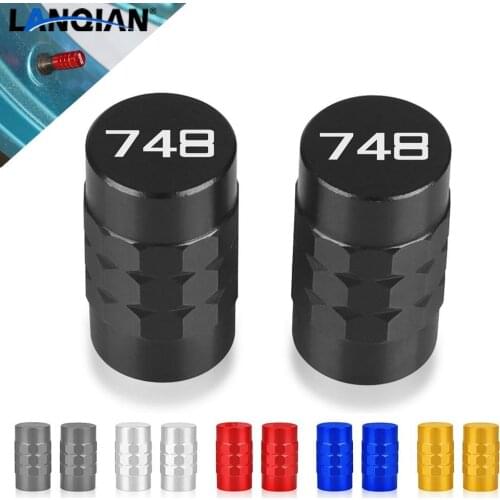 With Logo "748" For DUCATI 748 Moto Accessorie Wheel Tire Valve stem caps Cover Air Aluminum Alloy Valve Caps Stem Cover