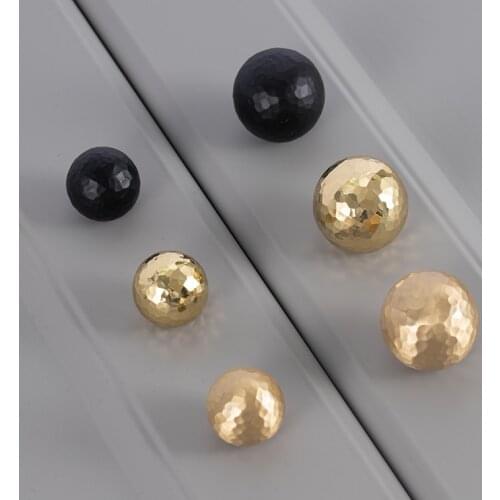 Solid Brass Round Cabinet Door Knobs and Handles Furnitures Cupboard Wardrobe Drawer Pull Handles