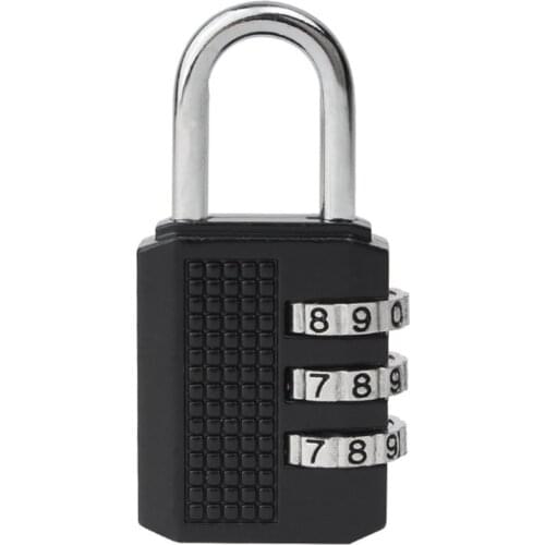 Mini Anti-theft Lock Zinc Alloy Security 3 Combination Multifunctional Code Lock Travel Suitcase Luggage Wardrobe Padlock