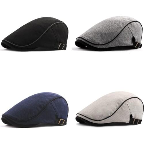 2020 New Mens Hat Berets Cap Golf Driving Sun Flat Cap Fashion Cotton Berets Caps For Men Casual Hat Visors Casquette Hats