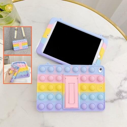 For iPad Air3 Air 3 2019 10.5 / Pro 10.5'' 2017 Silicone soft Rainbow shell New Products in 2021 Decompression Tablet Case