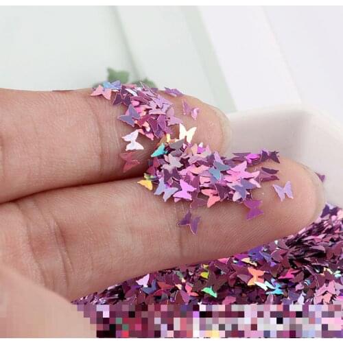 3mm Butterfly Nail Sequin Loose Sequins For Eye Makeup Patch Arts And Crafts Glitter Fill Crystal Clay Paillettes Diy Material