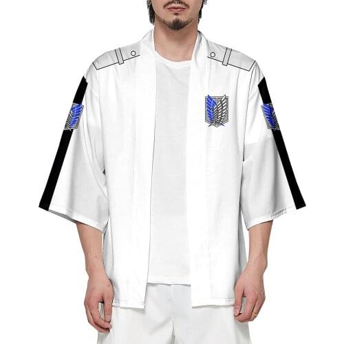 Unisex 3D Printed Shirts Anime Digital Fashion Cardigan Casual Loose Midsleeve Harajuku Mens Tops Streetwear Summer Cloak Shirt