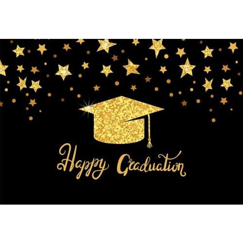 Happy graduation 2020 photography backgrounds polyester black photo backdrops for photographer studio props fotografia lv-1750