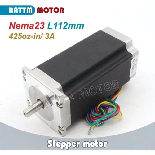 NEMA23 CNC stepper motor 112mm 425oz-in 3A CNC stepper motor stepping motor 3D Printer Robot Foam Plastic Metal