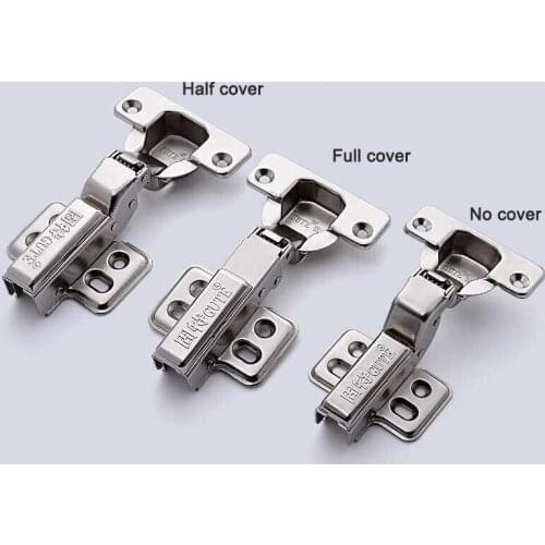 Hinge 304 Rustless Iron Hydraulic Hinge brass Core Damper Buffer Cabinet Cupboard Door Hinges Soft Close Furniture Hardware