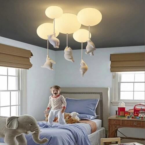 Modern Ceiling Lights LED Lights For Room Bedroom Home Decor Childrens Room Resin Bear Metal Base L13CM 19CM 23CM G9 Lamp