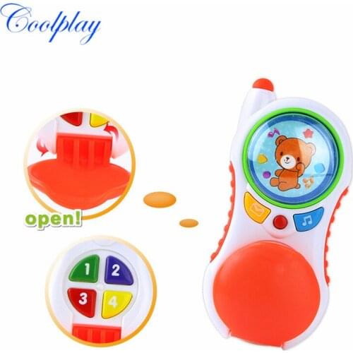 Cute Cartoon Electronic Smart Phone Toy with Music Sound Kids Mobile Phone Cellphone Early Education Musical Toys Gifts for Kids