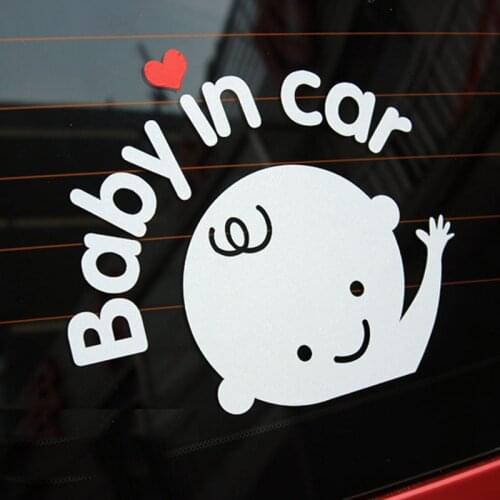 Baby in Car / Mama In Car Baby Caring Reflective stickers Pregnant woman Angel Baby Car Rear stickers