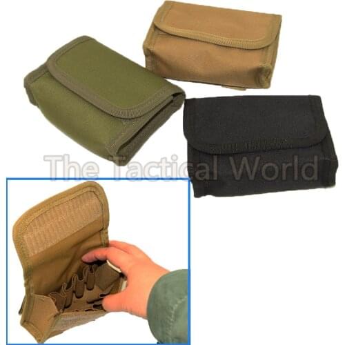 Tactical 10 Round Shotgun Shotshell Reload Holder Molle Pouch Airsoft 12 Gauge/20G Magazine Pouch Ammo Round Cartridge Holder