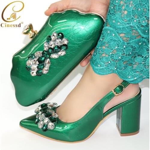 New Spring Shoes Platform Women Italian Shoes with Matching Bag for Wedding Italy Italian Shoe and Bag Set for Party In Women