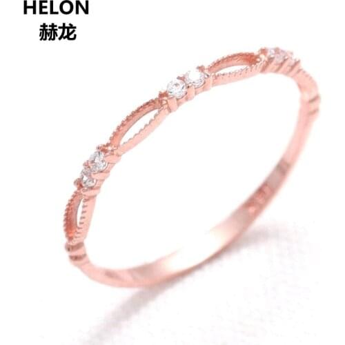 Solid 14k Rose Gold SI/H Natural Diamonds Engagement Wedding Ring Anniversary Party Fine Jewelry Vintage Ring