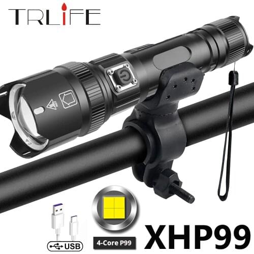 XHP99 Bike Light Rainproof USB Rechargeable 4000lums MTB Front Lamp Ultralight XHP50 Flashlight Bicycle Light for Camping,Riding